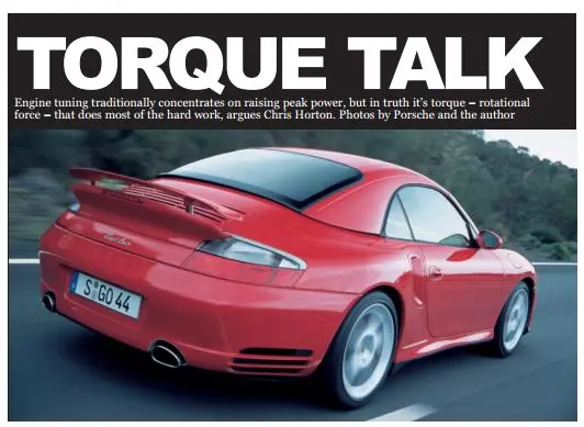 Opening spread of the Torque Talk article in 911 & Porsche World magazine